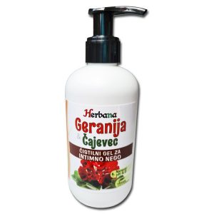 Cistilni gel za intimno nego geranija in cajevec BIO Herbana 200ml