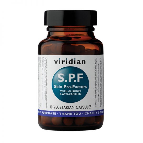 spf pro faktorji z sod in astaksantinom skin profactors 30 kapsul viridian nutrition naravni prehranski dodatki 1 600x600 1