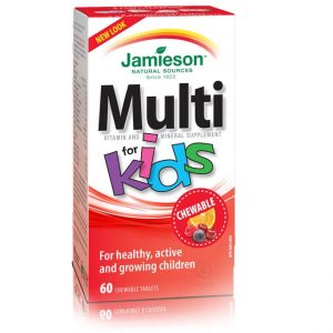 Jamieson MultiVitamini in Minerali za otroke bonboni v obliki zivali