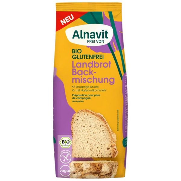 Kmecki kruh brez glutena mesanica za pripravo Alnavit 450g