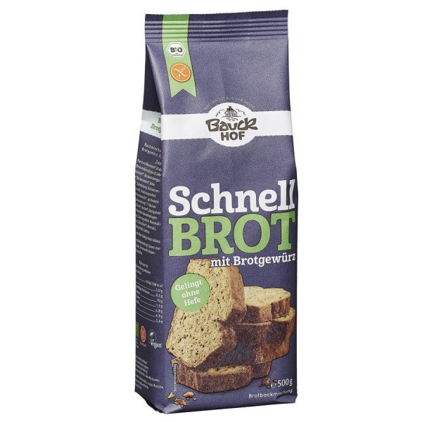 Mesanica za hitro pripravo kruha z zacimbami brez glutena Bauckhof 500g