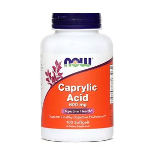 NOW Kaprilna kislina 600 mg 100 mehkih kapsul