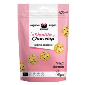 Mini piškoti z vanilijo in kokosovim čipsom Kookie Cat, 100g