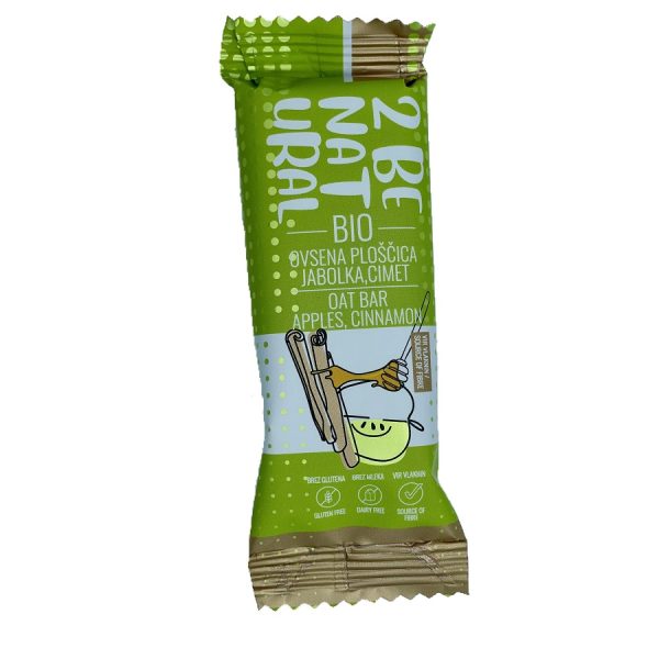 Bio ovsena ploscica Jabolka cimet 2BE NATURAL 40g