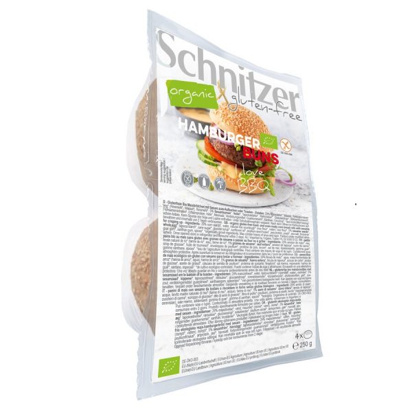 Zemljice za hamburger brez glutena BIO Schnitzer 250g