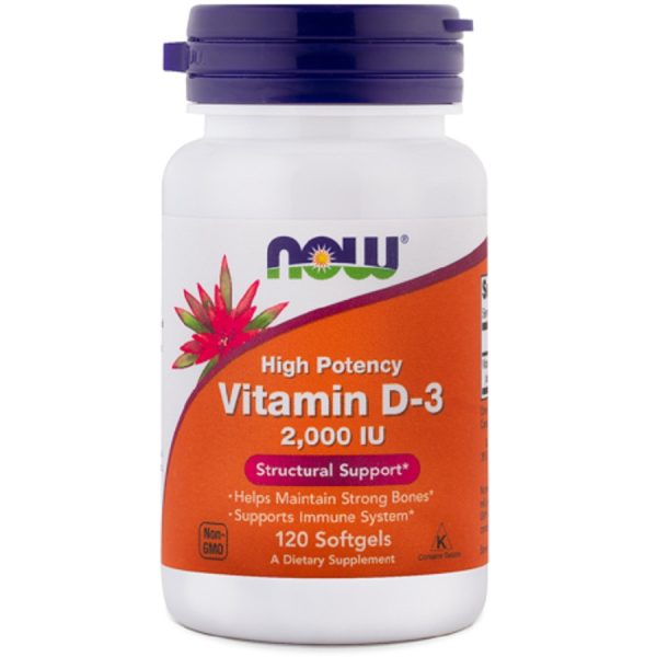 Vitamin D3 2000 IE NOW 120 zelejckov