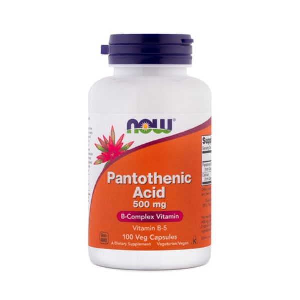 Pantotenska kislina – Vitamin B5 500 mg Now 100 kapsul