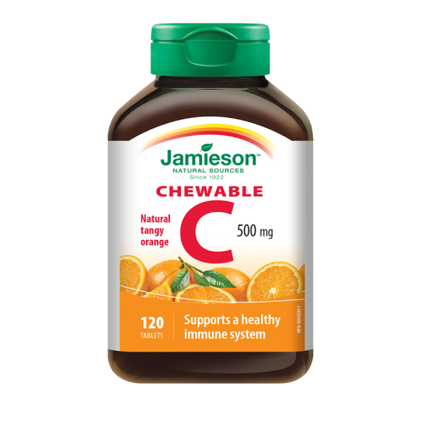 Vitamin C 500 mg bonboni z okusom pomarance Jamieson 120 tablet