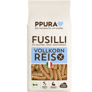 Fusili iz polnozrnatega riza brez glutena BIO Ppura 400g