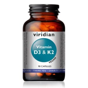 Vitamin D3 in K2 Viridian, 90 kapsul