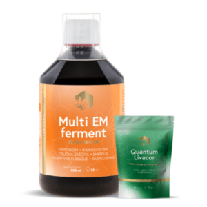 Zimska akcija - Multi EM ferment 500ml + Quantum Livacor mini, 12 kapsul